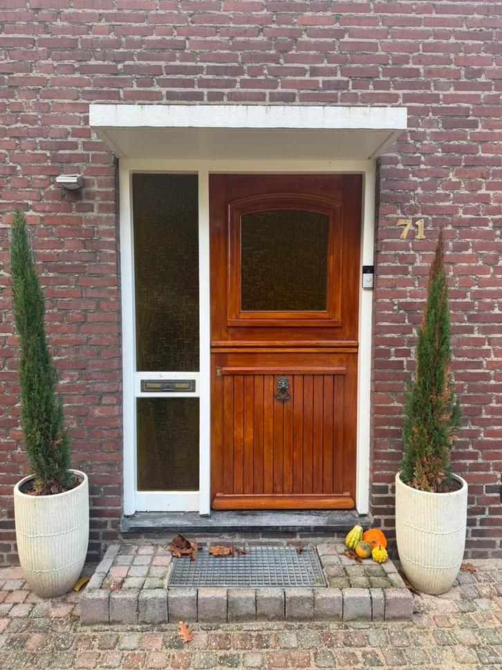 Hard houten authenieke voordeur moet weg!, Doe-het-zelf en Verbouw, Deuren en Horren, Gebruikt, Buitendeur, 200 tot 215 cm, 80 tot 100 cm