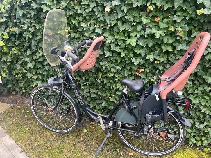 Cortina mamafiets met 2 Yepp zitjes, Fietsen en Brommers, Fietsen | Dames | Moederfietsen, Gebruikt, Overige merken, 56 cm of meer