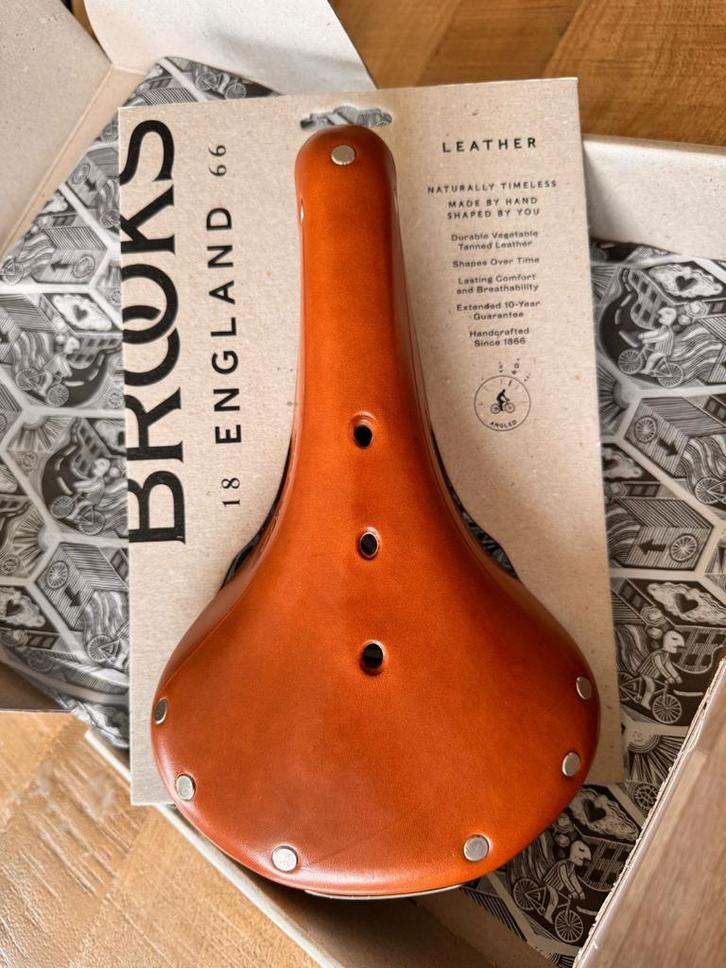 Nieuwe Brooks B17 lederen zadel in doos, Fietsen en Brommers, Fietsonderdelen, Nieuw, Algemeen, Zadel, Ophalen of Verzenden