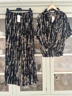 Pak zwart beige glitter broek en blouse maat L Nieuw, Kleding | Dames, Azzurro, Kostuum of Pak, Zwart, Maat 42/44 (L)