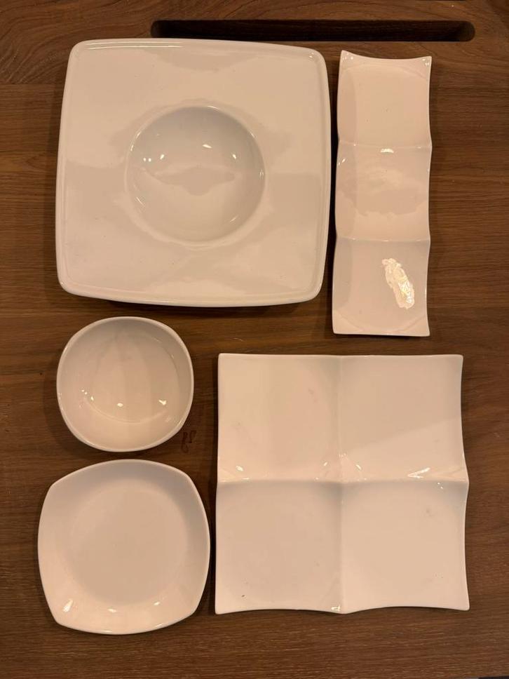 3x leuk servies 5 personen oa Yong en Steelite, Huis en Inrichting, Keuken | Servies, Gebruikt, Compleet servies, Overige stijlen