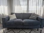 WOOOD Arwin ribstof bank - 2.5 zits donkerblauw, Huis en Inrichting, Ophalen, Gebruikt, Ribstof, Overige maten