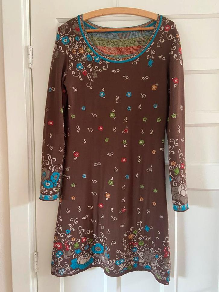 Ivko jurk maat s 100% merinowol, Kleding | Dames, Jurken, Gedragen, Maat 36 (S), Bruin, Knielengte, Ophalen