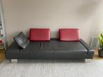 Montel leren bank - verstelbaar en comfortabel!, Ophalen, Gebruikt, Driepersoons, Rechte bank