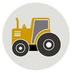 Muursticker Cirkel Tractor Oker Designed4Kids, Designed4Kids, Nieuw, Ophalen of Verzenden, Designed4kids@live.nl