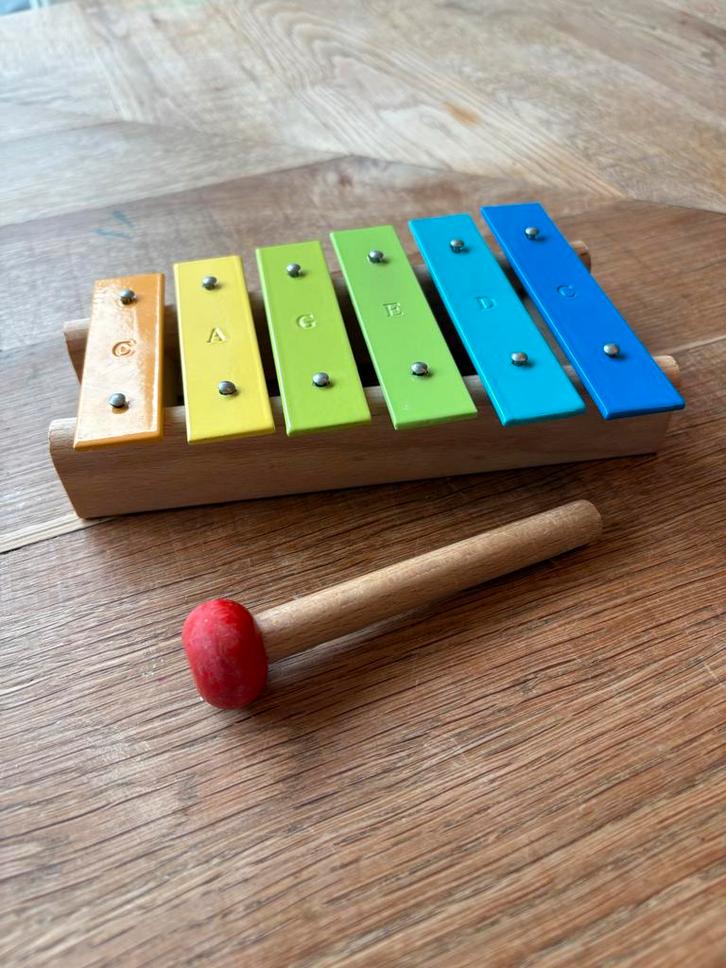 Regenboog Xylofoon met Stokje - Muziek voor Kinderen, Muziek en Instrumenten, Percussie, Zo goed als nieuw, Melodische percussie