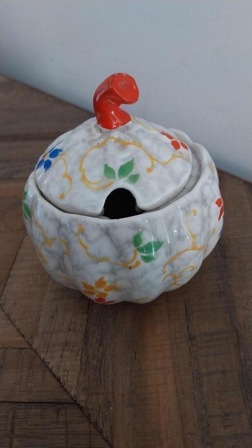 Jam- of suikerpot pompoen vorm, Huis en Inrichting, Keuken | Servies, Nieuw, Overige typen, Overige stijlen, Ophalen of Verzenden