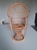 Vintage Rotan Stoeltje -Decoratie of Poppenstoel pauwenstoel, Ophalen of Verzenden, Overige typen