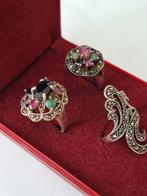 Ring echt zilver met markasiet ring maat 16,5 & 17 mm, Sieraden, Tassen en Uiterlijk, Ringen, Verzenden, Dame, Zilver, Zilver