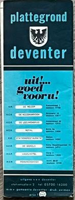 plattegrond Deventer eind jaren’60, Gelezen, Ophalen of Verzenden, Landkaart, 1800 tot 2000