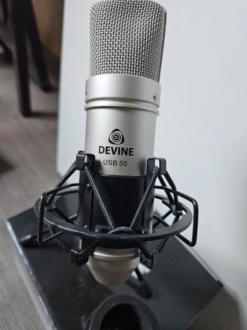 Te koop: Devine USB 50 podcast microfoon + Devine Vocube., Muziek en Instrumenten, Microfoons, Zo goed als nieuw, Studiomicrofoon