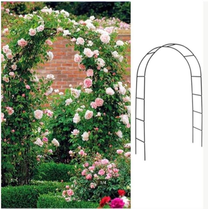 Hoppa! Rozenboog 140x38x240 cm zwart van 19 voor 13 NIEUW, Tuin en Terras, Tuinhekken en Hekwerk, Nieuw, IJzer, Ophalen of Verzenden