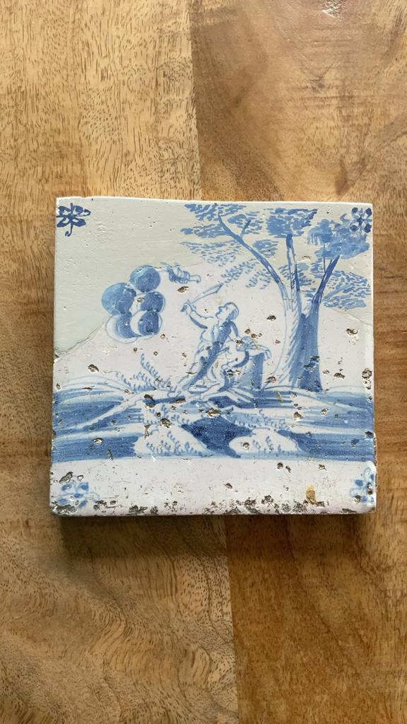 Bijbelse tegels 17e en 18e eeuw, afkomstig uit Nieuwersluis, Antiek en Kunst, Antiek | Wandborden en Tegels, Ophalen