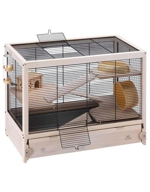Kooi voor hamster - hamsterkooi - Ferplast - hout 60x34x49, Dieren en Toebehoren, Knaagdieren en Konijnen | Hokken en Kooien, Gebruikt