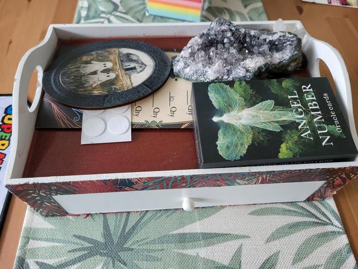 Altaar hekserij spiritueel dienblad GEVULD, Huis en Inrichting, Woonaccessoires | Dienbladen, Nieuw, Hout, Rechthoekig, Verzenden