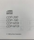 Sony CDP-390 CDP-190 CDP-M39 CDP-M19 Compact Disc Player Ins, Audio, Tv en Foto, Cd-spelers, Gebruikt, Ophalen of Verzenden, Sony