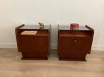 Midcentury nachtkastjes, Huis en Inrichting, Slaapkamer | Nachtkastjes, Ophalen, Minder dan 45 cm, Minder dan 55 cm, Glas