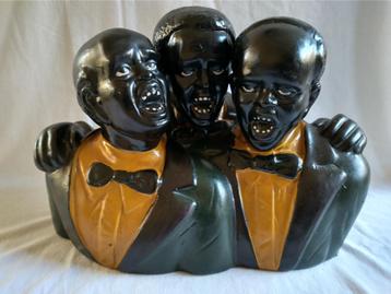Borstbeeld drie Afro-American artiesten beschikbaar voor biedingen