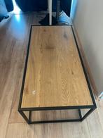 Salontafel houten en metaal, Huis en Inrichting, Zo goed als nieuw, Metaal, Minder dan 50 cm, Rechthoekig