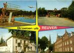 Groeten uit Reuver - 4 afb o.a. zwembad - 1976 gelopen, Verzamelen, Ansichtkaarten | Nederland, Ophalen of Verzenden, 1960 tot 1980