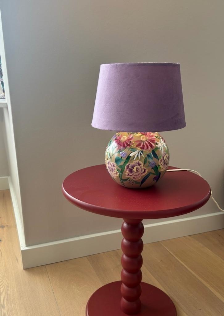 Tafellamp beige flower, Huis en Inrichting, Lampen | Tafellampen, Nieuw, Minder dan 50 cm, Ophalen of Verzenden