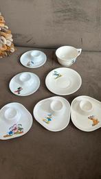 5 Disney eierdopjes vintage Donald duck, Mickey Mouse, Ophalen of Verzenden, Gebruikt