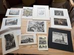 10 antieke prenten gravures 19de eeuw, Antiek en Kunst, Kunst | Etsen en Gravures, Ophalen of Verzenden