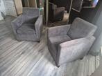 2 grijze fauteuils, Huis en Inrichting, Ophalen, Zo goed als nieuw, 75 tot 100 cm, 50 tot 75 cm