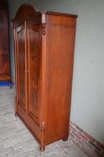 Prachtige antieke mahonie met noten toogkast, meidenkast., Antiek en Kunst, Antiek | Meubels | Kasten, Verzenden