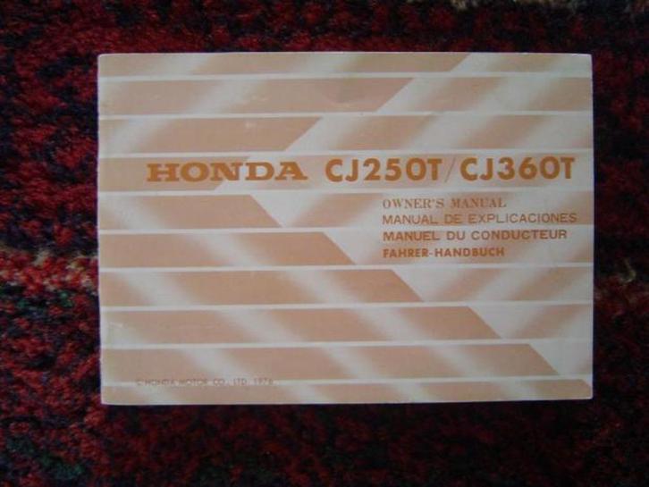Honda CJ250T CJ360T 1976 motorcycle owner's manual CJ 250 T, Motoren, Handleidingen en Instructieboekjes, Honda, Ophalen of Verzenden