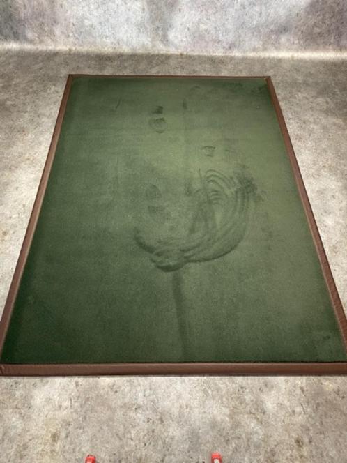 Kleed Groen met leren band 170 x 240, Huis en Inrichting, Stoffering | Tapijten en Kleden, Nieuw, 150 tot 200 cm, 200 cm of meer