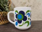 Vintage Arcopal France Knorr koffiebeker blauwe bloemen, Huis en Inrichting, Keuken | Servies, Gebruikt, Ophalen of Verzenden