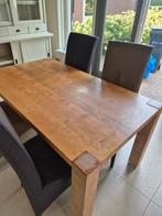 Eetkamertafel met 4 stoelen, Huis en Inrichting, Tafels | Eettafels, Gebruikt, 150 tot 200 cm, Vier personen, Rechthoekig