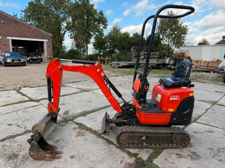 Kubota K008-3 2015 1253uur 2 bakken minigraver, Zakelijke goederen, Machines en Bouw | Kranen en Graafmachines, Graafmachine, Ophalen