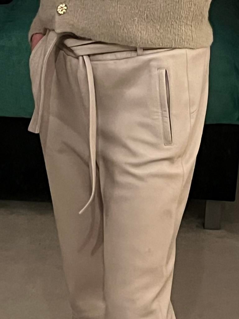 Prachtige echte leren broek als NW v DANTE6 mt 2 = mt 36/38, Beige, Ophalen of Verzenden, Zo goed als nieuw, Maat 36 (S)