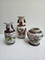 Nanking Porselein: 2 Vaasjes & Gemberpot, Ophalen