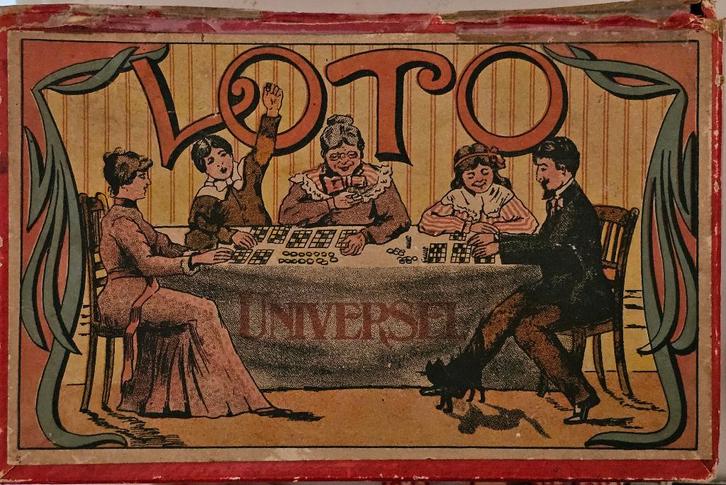 Antiek Frans LOTTO BINGO KIENEN spel speelgoed, Antiek en Kunst, Antiek | Speelgoed, Ophalen of Verzenden