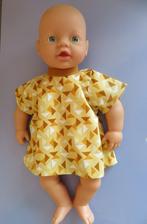Little Baby pop32 poppenkleertjes poppenkleding gele jurk116, Nieuw, Ophalen of Verzenden, Babypop