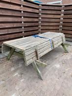 Grote stevige picknicktafel, Tuin en Terras, Ophalen, Gebruikt, Inklapbaar, Rechthoekig