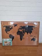 Wereldkaart kurk prikbord – NIEUW in verpakking 60x40cm, Ophalen