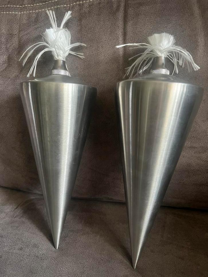 2 Nieuwe Roestvrijstalen Tuinfakkels., Tuin en Terras, Fakkels, Nieuw, Ophalen of Verzenden