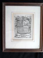 Familiewapen 1694 kopergravure, Isaac VETHUYSEN, Antiek en Kunst, Ophalen of Verzenden