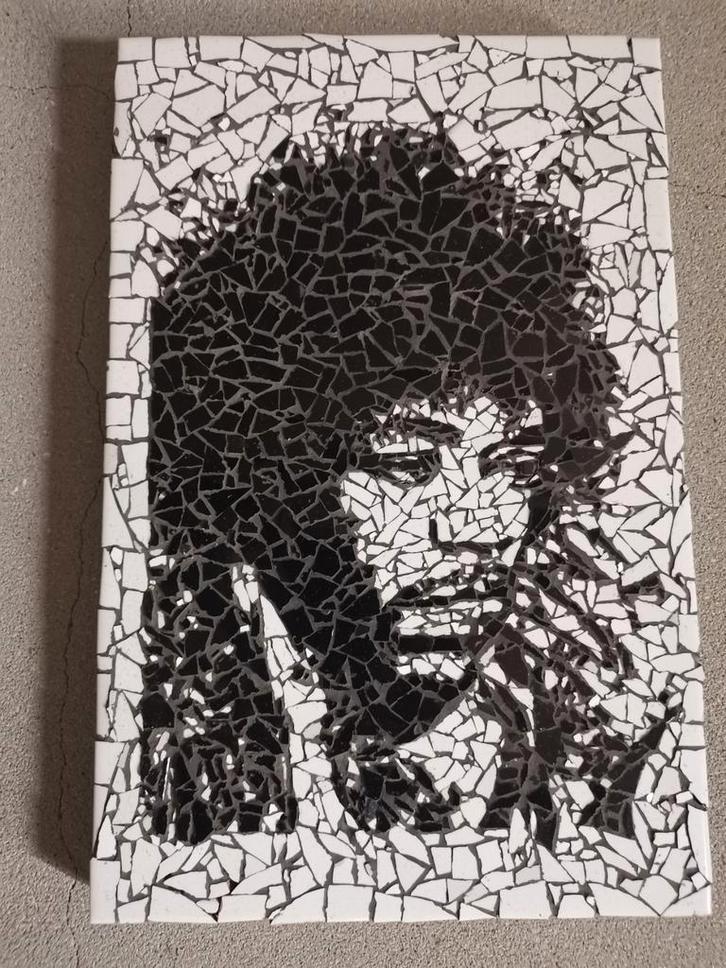 Jimmy Hendrix Mozaïekschilderij, Antiek en Kunst, Kunst | Overige Kunst, Ophalen of Verzenden