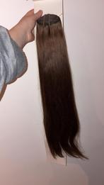 Bruine Clip-in Extensions 2x 150g, 22 inch, Sieraden, Tassen en Uiterlijk, Uiterlijk | Haarverzorging, Ophalen of Verzenden, Zo goed als nieuw