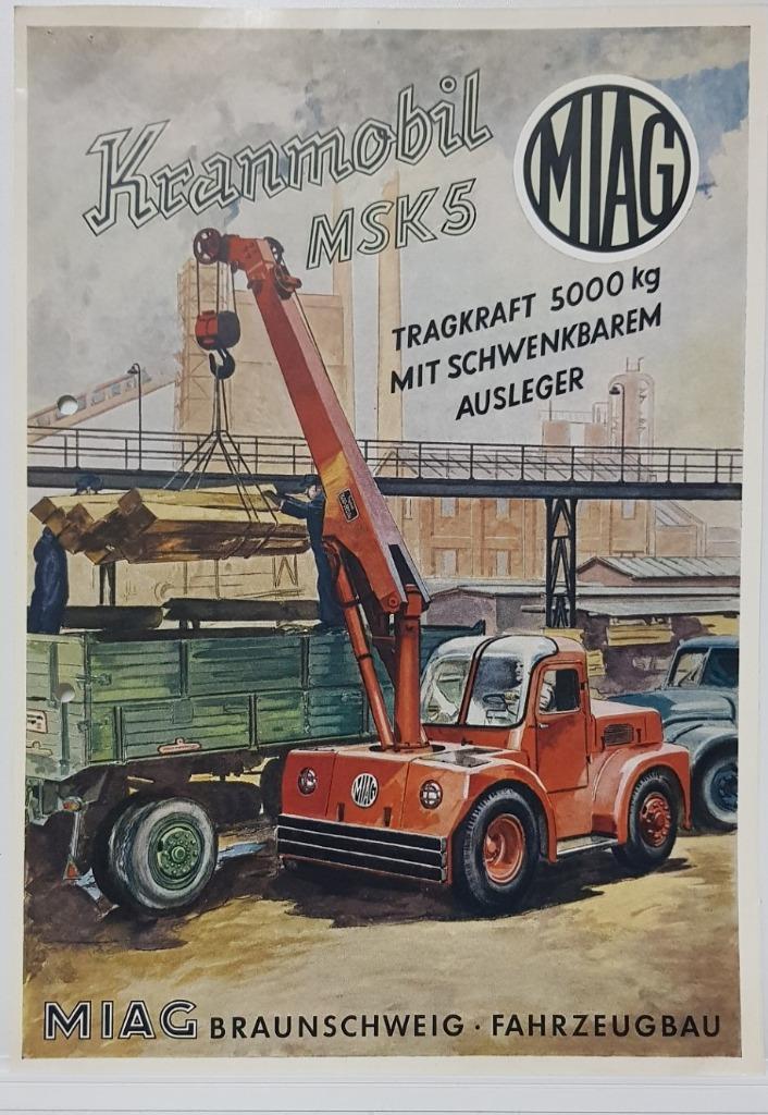 brochure MIAGkranmobil MSK5  1956, Boeken, Catalogussen en Folders, Zo goed als nieuw, Folder, Ophalen of Verzenden
