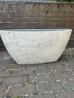 Zware planten- bloemenbak voor binnen. Lichtgrijs., Overige materialen, Ophalen of Verzenden, Zo goed als nieuw, Binnen