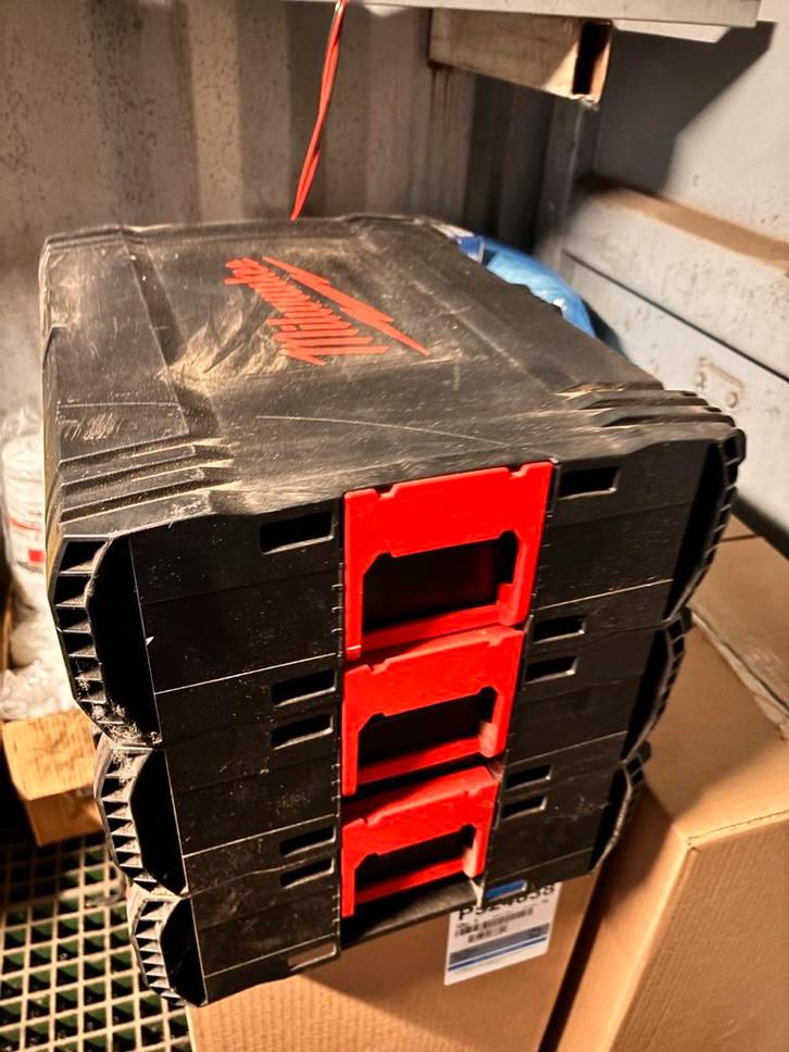 Milwaukee Koffers - Packout Systeem, Doe-het-zelf en Verbouw, Gereedschapskisten, Zo goed als nieuw, Ophalen