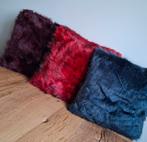 Kussen 45x45 rood burgundy donkerblauw Sierkussen 3 stuks, Ophalen of Verzenden, Nieuw, Overige kleuren, Vierkant