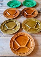 Vintage Vakjesborden voor Gourmetten, Gebruikt, Ophalen of Verzenden, Bord(en), Overige stijlen