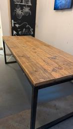 Mooie Eetkamertafel met Stalen Frame, Huis en Inrichting, Tafels | Eettafels, Ophalen, 100 tot 150 cm, Zo goed als nieuw, Vier personen